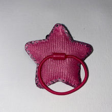 Load image into Gallery viewer, 7-Pack of Sparkly Reversible Sequin Hair Ties (Flower, Heart, Mermaid Tail, Butterfly, Star, Mouse Ears, Bear)