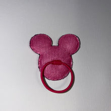 Load image into Gallery viewer, 7-Pack of Sparkly Reversible Sequin Hair Ties (Flower, Heart, Mermaid Tail, Butterfly, Star, Mouse Ears, Bear)