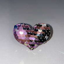 Load image into Gallery viewer, 7-Pack of Sparkly Reversible Sequin Hair Ties (Flower, Heart, Mermaid Tail, Butterfly, Star, Mouse Ears, Bear)