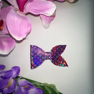 Glittery Mermaid Bow Tail Hair Pins