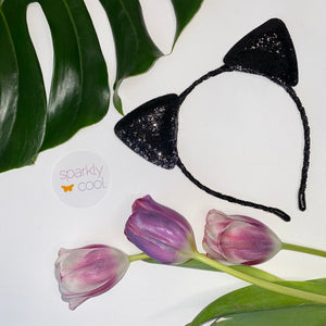 Sparkly Glitter Cat Ears Headband